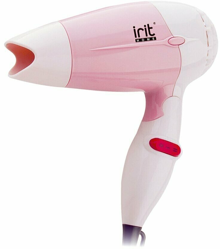 Фен Irit IR-3141, 700 Вт, 2 скорости, 2 темп. режима, концентратор, складная ручка, розовый - фотография № 10