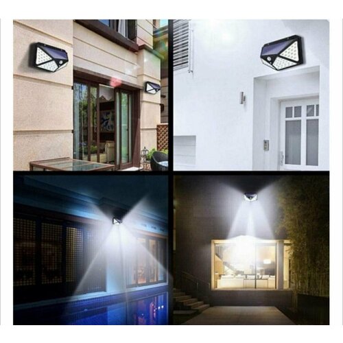 Светильник на солнечной батарее с датчиком движения Светодиодный фонарь садовый уличный прожектор 559₽