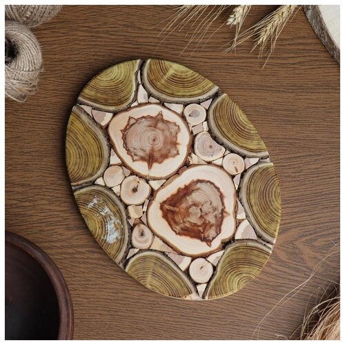 фото Подставка под горячее «классика», 18×24 см, можжевельник 4182381 сима-ленд