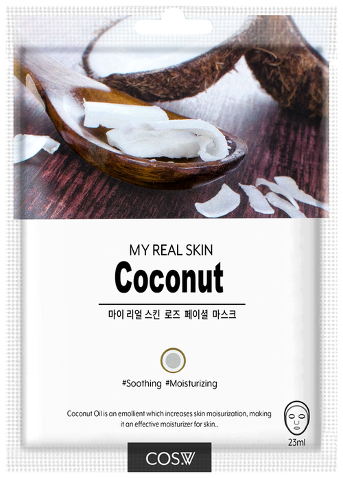 COS.W Тканевая маска My Real skin coconut, 23 мл