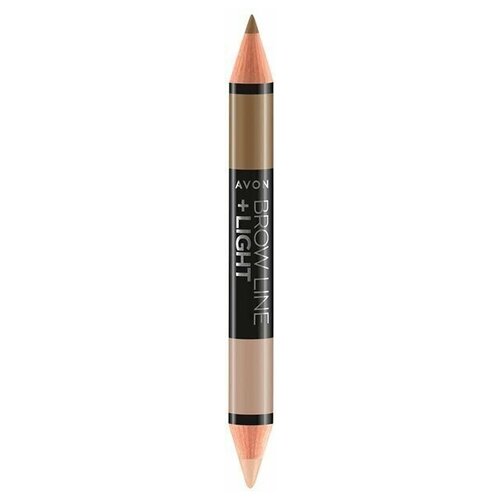 Avon True 2 в 1 Карандаш для бровей и хайлайтер, Light Brown/Светло-коричневый, 2,21 гр