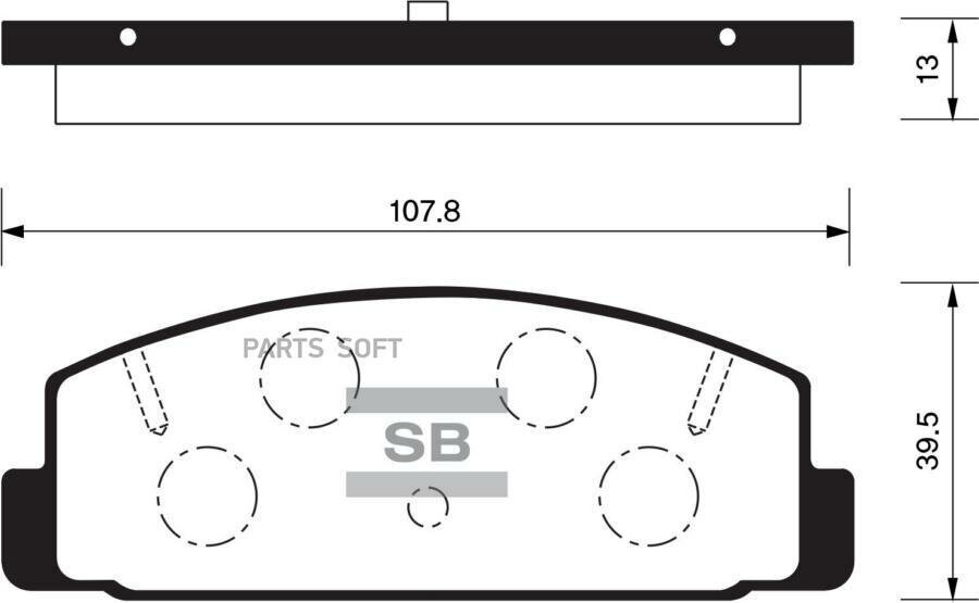 SP2028_колодки дисковые задние!\ Mazda 323 1.4-2.0TD 98-03/6 1.8-2.0D 02> SANGSIN BRAKE SP2028 | цена за 1 шт