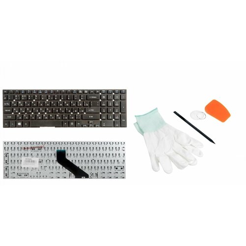 Keyboard Клавиатура для Acer Aspire 5755 5830TG E1-570G E1-572G E5-521 E5-531G V3-731G V3-771G V3-772G ZeepDeep Haptic Black No Frame 980₽