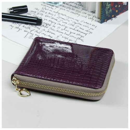 фото Кошелек жен 07-03-07 лора, 12*2*10, 2 отд, д/карт, д/монет, фиолетовый 2987318 сима-ленд