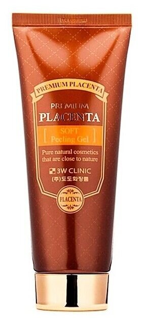 Гель-скатка для лица с плацентой, Placenta Soft Peeling Gel, 3W Clinic, 8809305082528