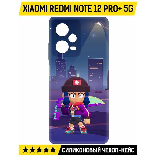 Чехол-накладка Krutoff Soft Case Brawl Stars - Героиня Биби для Xiaomi Redmi Note 12 Pro+ 5G черный чехол накладка krutoff soft case brawl stars героиня биби для xiaomi redmi a1 черный