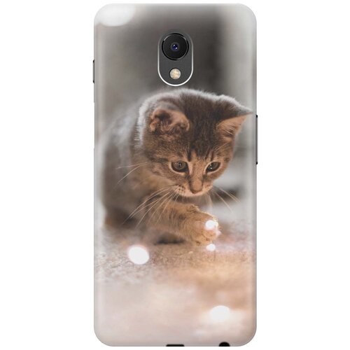 фото Cиликоновый чехол на meizu m6s / мейзу м6 эс с принтом "котенок и свет" gosso