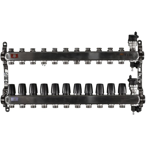 Коллекторная группа Tim (KBS5011) 1 ВР-ВР, 11 отводов 3/4, воздухоотводчик, сливной кран 11 20