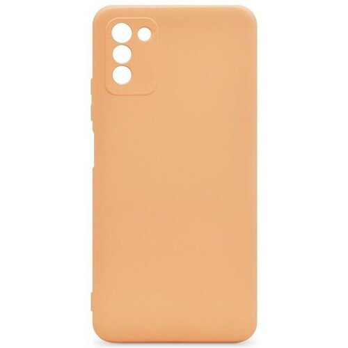 Накладка силиконовая Silicone Cover для Samsung Galaxy A03s A037 пудровая