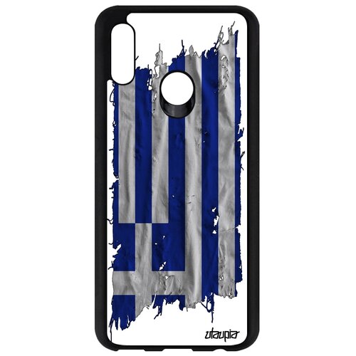 фото Чехол на смартфон honor 10 lite, "флаг греции на ткани" патриот страна utaupia