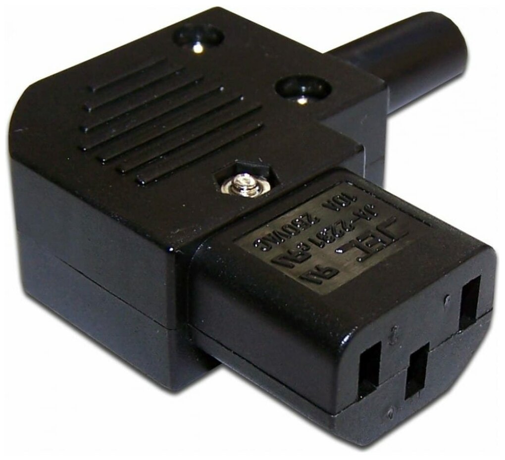 Угловая разборная розетка LANMASTER LAN-IEC-320-C13/90