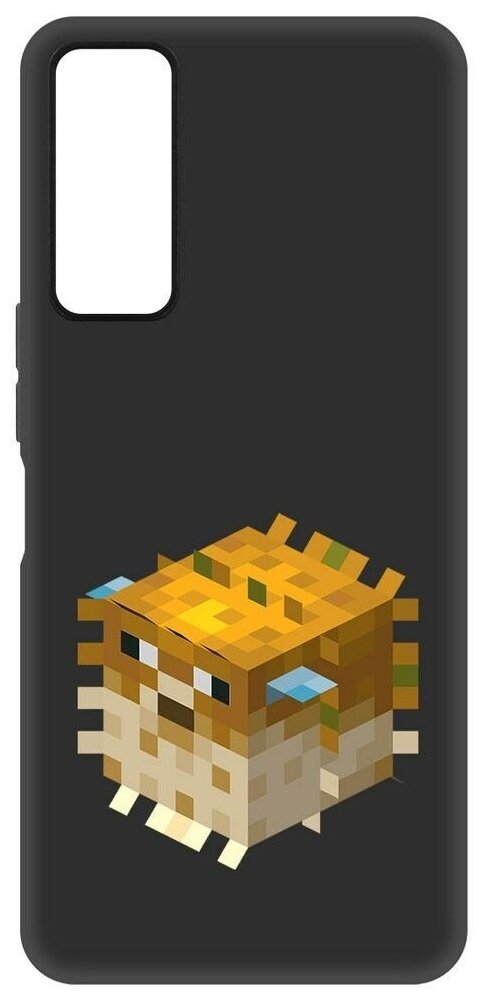 фото Чехол-накладка Krutoff Soft Case Minecraft-Иглобрюх для TCL 30 черный