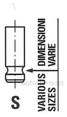 R6147/S_клапан Впускной! 31.2x6x103.7 Citroen C3/C4 Peugeot 206/307 1.6i 16v Tu5jp4 00> Freccia арт. R6147/S