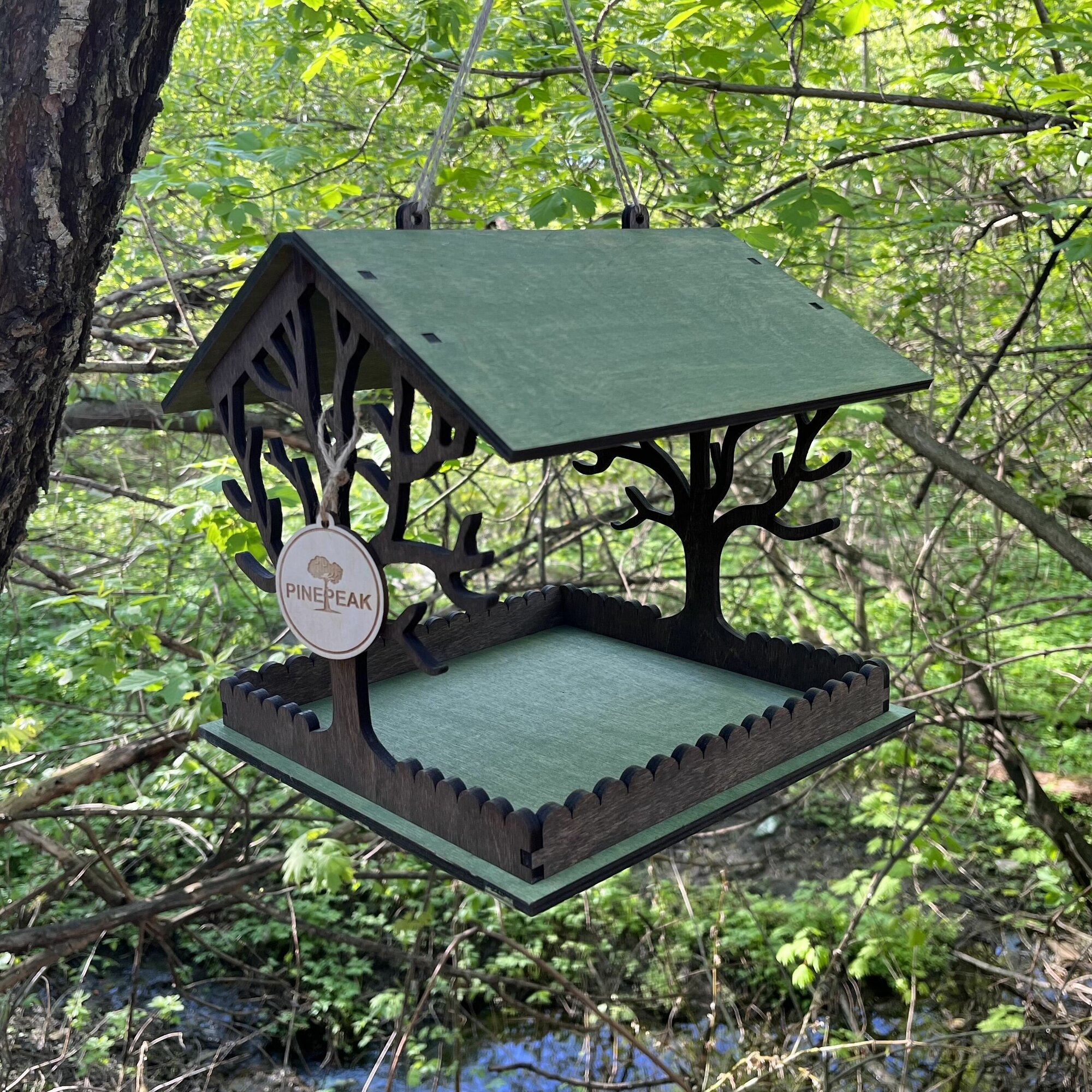 Кормушка для птиц PinePeak / деревянный скворечник для птиц подвесной для дачи и сада, 270х270х270мм - фотография № 4