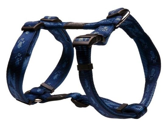 Rogz Шлейка серия Alpinist размер M (32-52см) ширина 1,6см темно-синий (H-HARNESS) SJ23B | H-HARNESS 0,07 кг 48170