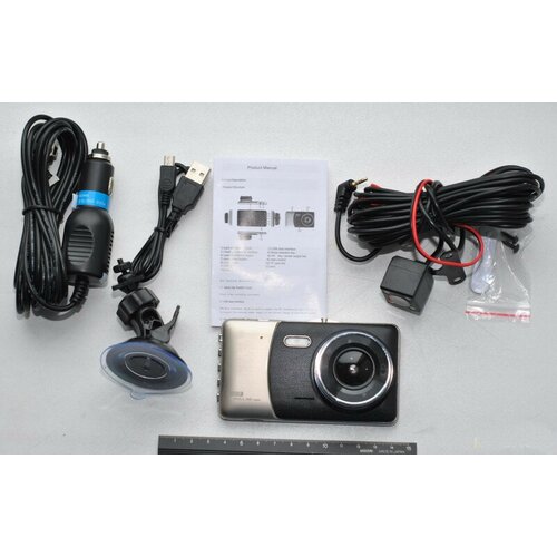 Видеорегистратор 2 камеры / Видеорегистратор с камерой заднего вида /Регистратор автомобильный