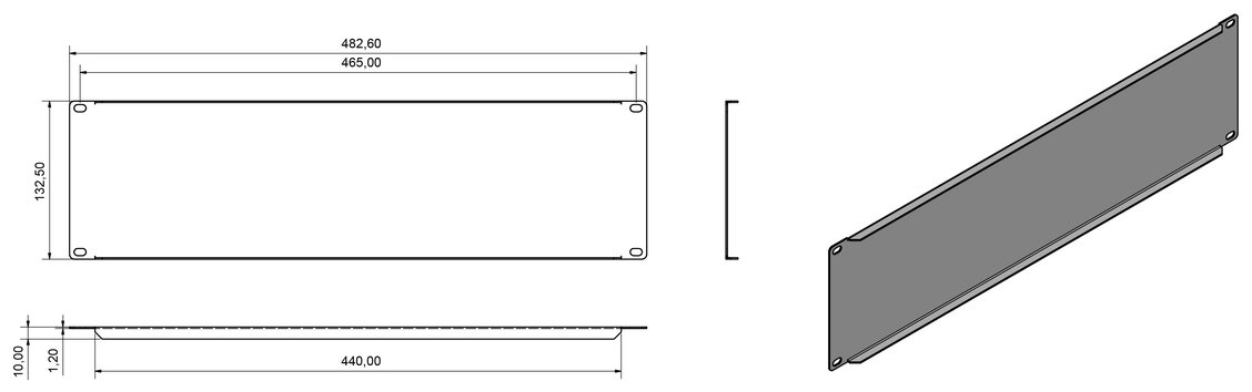 Фальш-панель Hyperline BPV-3