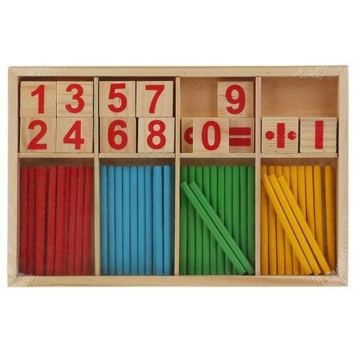 Игрушка деревянна «Счетный набор» «Скоро в школу» «Три Кота» кубики математика три кота
