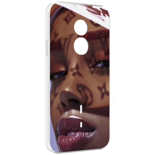 Чехол MyPads лицо девушки тень женский для Doogee S51 задняя-панель-накладка-бампер