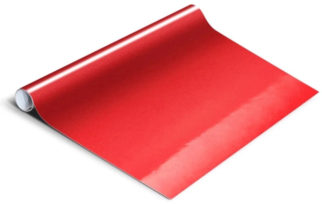 Самоклеящаяся пленка для мебели D&B, красный, глянцевая, 45 см - фотография № 2
