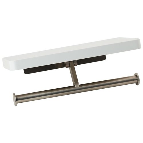 Полка для ванной комнаты 24.5х13 см с держателем для туалетной бумаги BSR-30311WH цвет белый