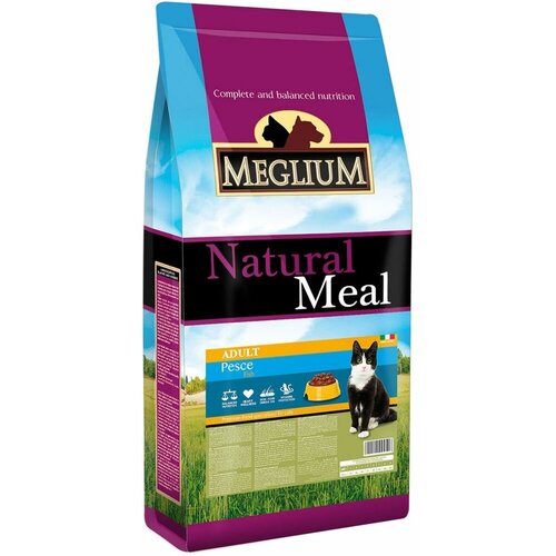 MEGLIUM ADULT 15 кг сухой корм для кошек с чувствительным пищеварением рыба 1 шт