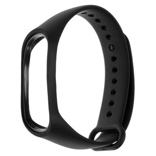 Ремешок для фитнес-браслета Mi Band 3/4 LuazON, черный ремешок для фитнес браслета mi band 3 4 luazon ребристый серый