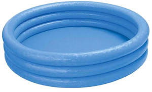 Надувной бассейн INTEX/детский бассейн 3 кольца/бассейн 147см диаметр/синий