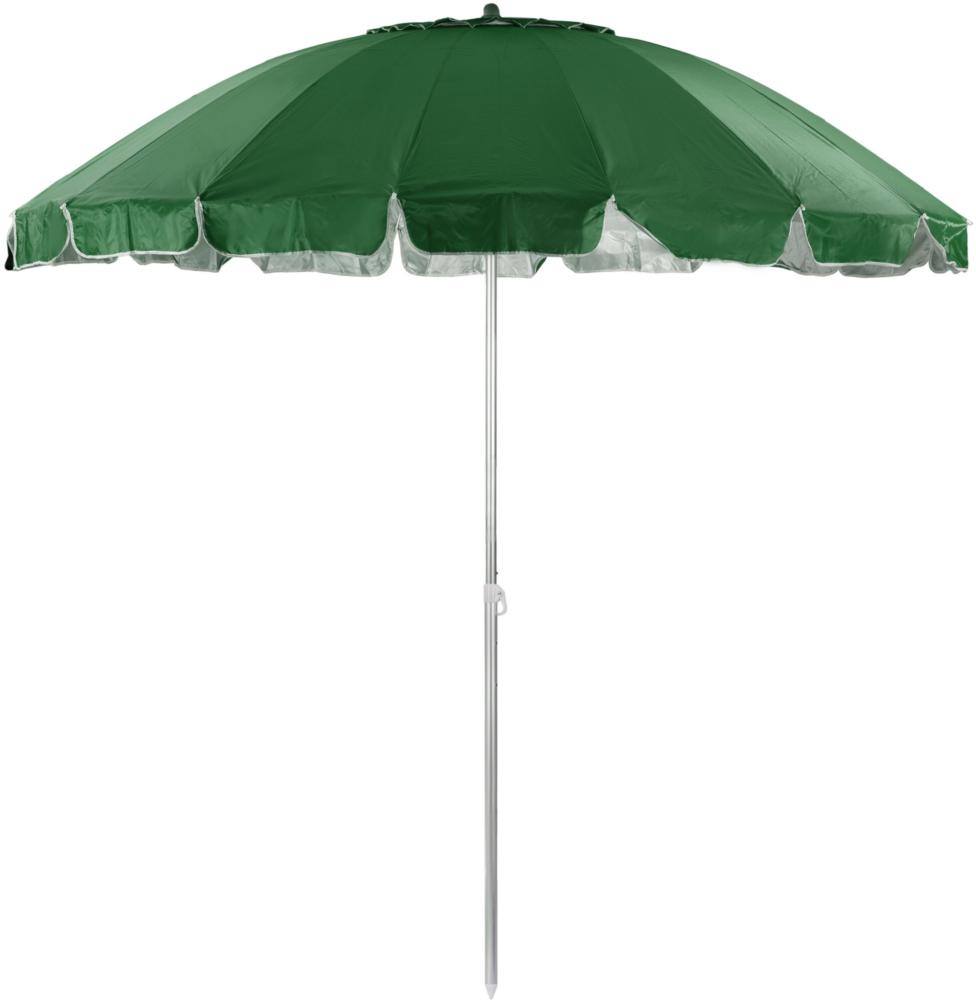 Пляжный зонт, 2,35 м, плащевка, с клапаном, (зеленый), в чехле - фотография № 1