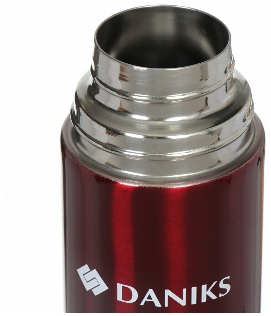 Термос для напитков, нержавеющая сталь, 0.75 л, узкий, Daniks, колба нержавеющая сталь, красный глянец, SL-75ZN-201C - фотография № 6