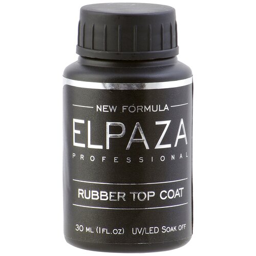 ELPAZA Верхнее покрытие Rubber Top Coat, прозрачный, 30 мл