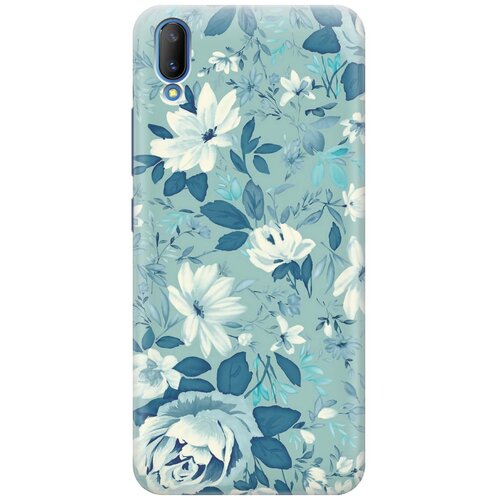 фото Re:paчехол - накладка artcolor для vivo v11 с принтом "цветы на голубом"