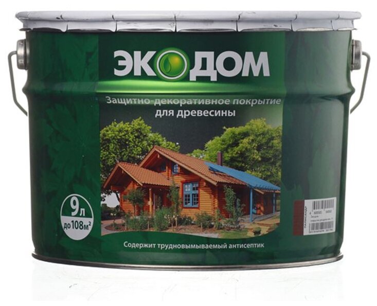 Биоцидная пропитка ЭКОДОМ Защитно-декоративное покрытие для древесины