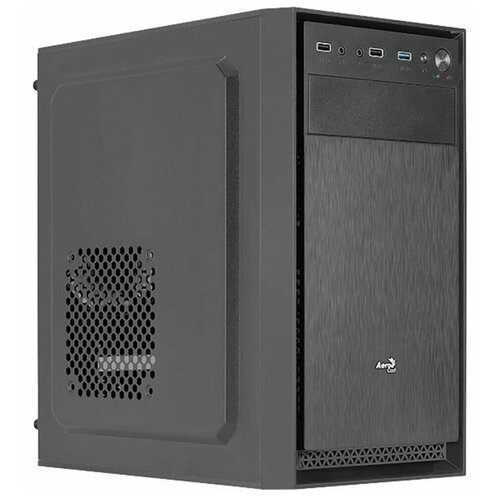 Корпус mATX AeroCool CS-104-S-BK-v1, Mini-Tower, без БП, черный корпус microatx aerocool cs 104 s bk v1 без бп чёрный