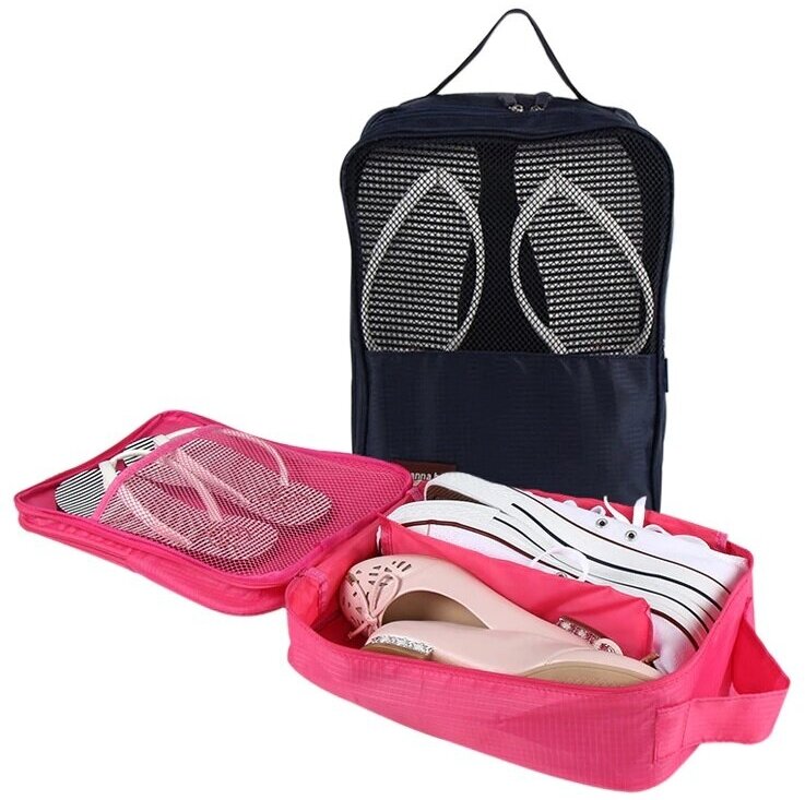 Многофункциональная сумка для хранения обуви, путешествий розовый - фотография № 1