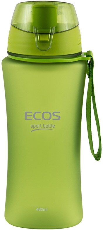 Бутылка для воды спортивная, объем 480 мл, Размер 7,3 х 6,3 х 20,5см, цвет зеленый
