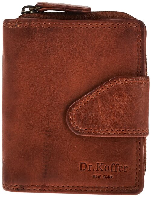 Портмоне Dr.Koffer X510414-248-05, фактура зернистая, коричневый