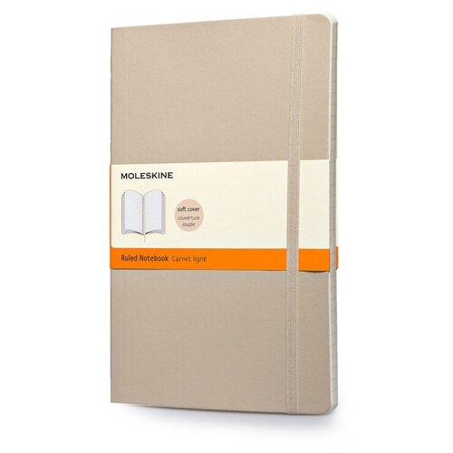 Записная книжка Moleskine Classic Soft (в линейку), Large (13х21см), бежевый