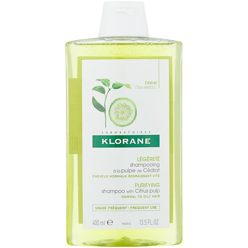 Klorane шампунь Energy and Shine with citrus pulp, 400 мл