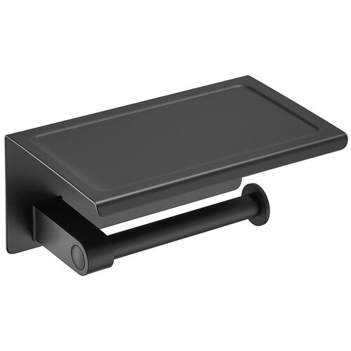 Держатель для туалетной бумаги с полочкой металл