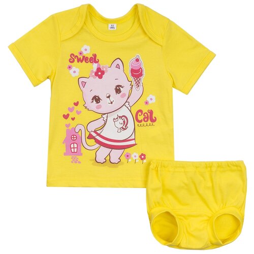фото Комплект для малышей,футболка и трусики под памперс,706п,утенок размер