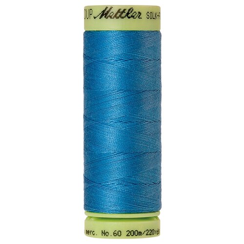 Нить для машинного квилтинга SILK-FINISH COTTON 60, 200 м 100% хлопок 0338 Reef Blue ( 9240-0338 ) stg yx 0338 m белый черный