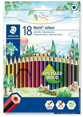 Карандаши цветные Staedtler Noris Colour, 18 цветов