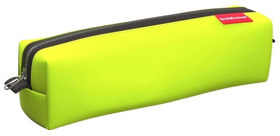 Пенал квадро mini ErichKrause Neon Yellow, 210 х 50 х 50 мм