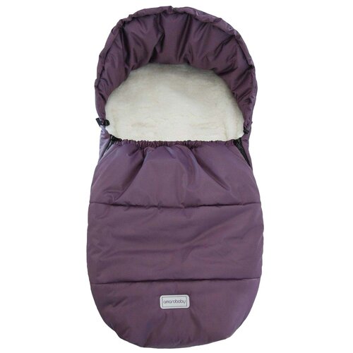 фото Конверт-мешок amarobaby snowy baby (однотонный) 85 см фиолетовый