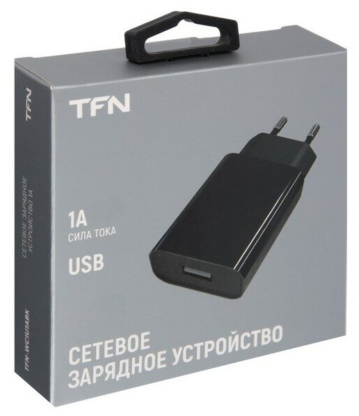 Зарядное устройство USB 1A, TFN-WC1U1ABK