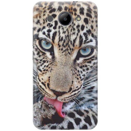 фото Cиликоновый чехол на huawei y3 2017 / хуавей у3 2017 с принтом "леопард" gosso