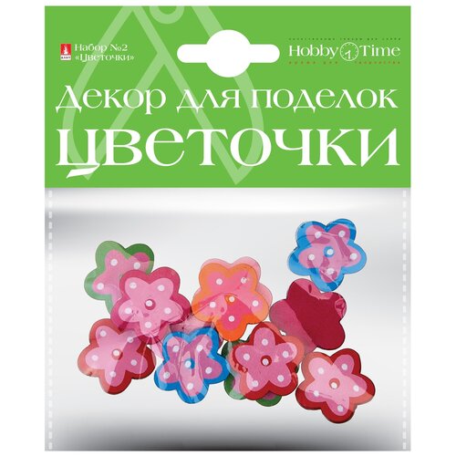 Декор из дерева. Крашеное дерево. Набор № 2 цветочки, 6 видов декор из дерева крашеный набор 24 цветочки 2