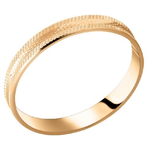 Кольцо обручальное Золотой Стандарт, красное золото, 585 проба, размер 22, золотой, красный кольцо обручальное золотой