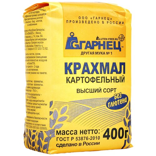 Garnec Картофельный крахмал без глютена 400 г, пакет